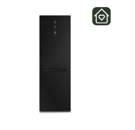 Refrigerador Electrolux 323L No Frost Bottom Freezer Efficient AutoSense DB60GE Negro Glass