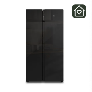 Refrigerador Electrolux 525L No Frost Side by Side Inverter Efficient AutoSense ES5GB Vidrio Negro