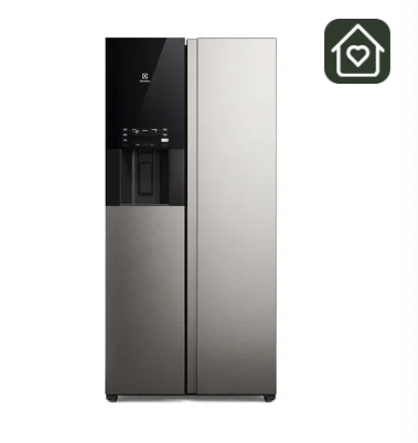 Refrigerador Electrolux 481L No Frost Side by Side Inverter AutoSense Dispensador Agua y Hielo ES4WS Inox