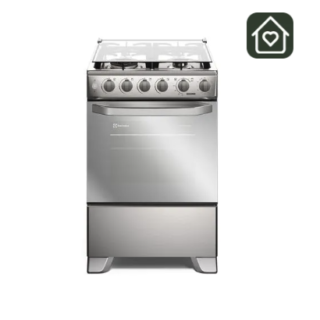 Cocina a Gas 4 Platos Electrolux Efficient VaporBake, Triple Llama y Grill FE4SXC Inox