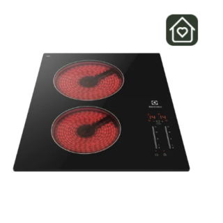 Encimera Eléctrica 2 Platos Electrolux Efficient Cubierta Vitrocerámica y Panel Touch VE3ST