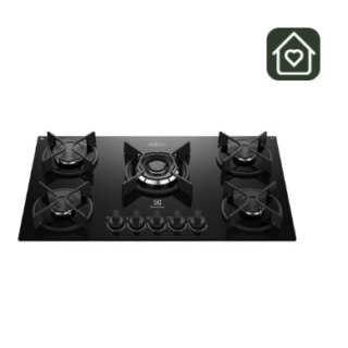 Encimera a Gas 5 Platos Electrolux Experience Tecnología de Cocción Precisa KE5GC Negra