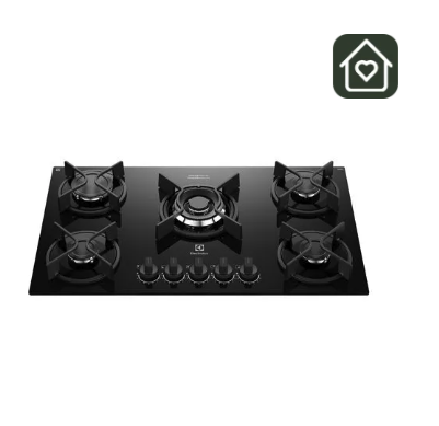 Encimera a Gas 5 Platos Electrolux Experience Tecnología de Cocción Precisa KE5GC Negra