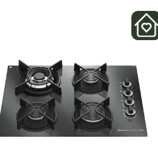Encimera a Gas 4 Quemadores Electrolux Home Pro Cocción Precisa y Quemador Desplazado KE4HP