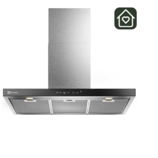 Campana Cocina Extractora Electrolux Decorativa Pared 90cm Timer y Panel Touch CE9TF Inox